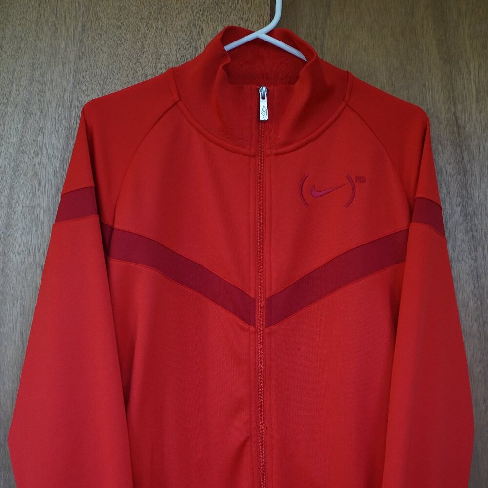 Rare 2007 Nike RED The Eugene Unisex Large Full-Zip Track Jacket 407982-606
